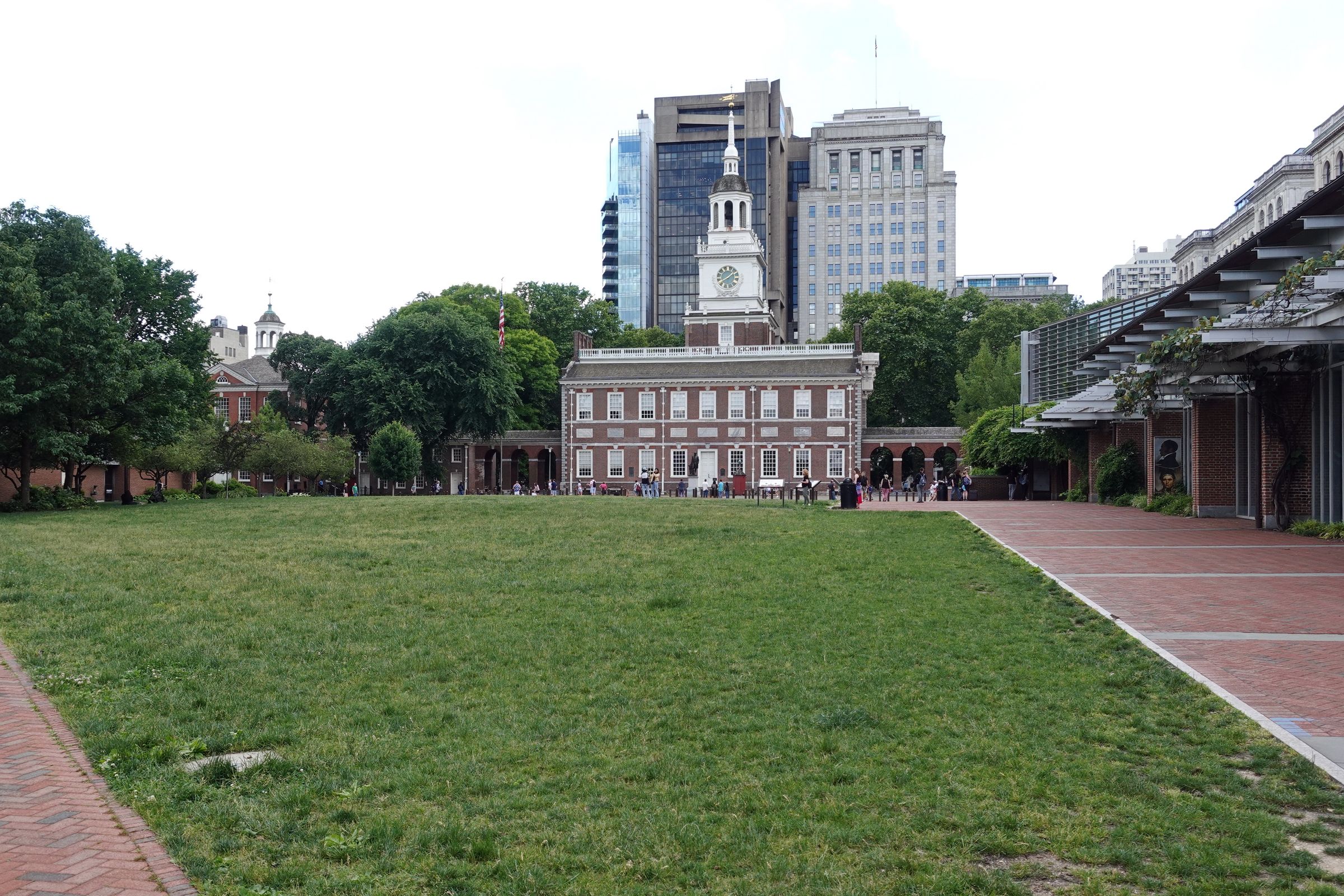 Independence Hall viewed across the green of Independence Square in Philadelphia